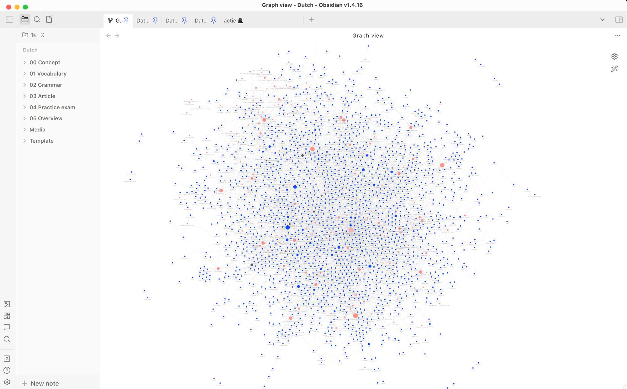 Knowledge network & language learning system in obsidian